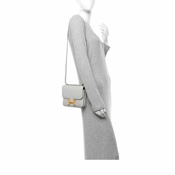 Constance Mini 18 Mysore Goatskin Gris Perle - Picture 2 of 6